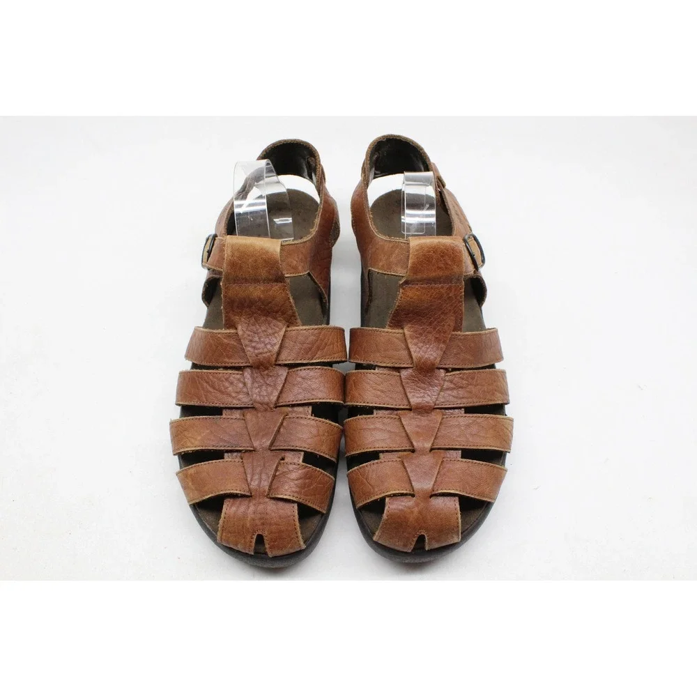 Mephisto Sam Mens Brown Leather Fisherman Sandals Air-Relax Size 45 11-11.5